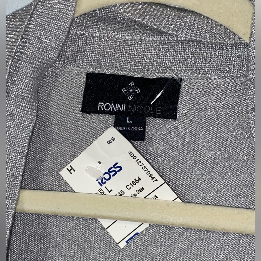 Ronni Nicole - sparkly silver shrug sweater - New!